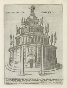 ضريح أوغسطس في روما Mausoleo di Augusto (العنوان على الكائن) الآثار والمباني الحديثة والقديمة في روما (عنوان السلسلة) Ornamenti di fabriche antichi et moderni dell