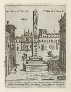 مسلة تي روما المسلة المعروفة باسم Guglia di S. Mauto (العنوان على الكائن) Moderne en Antieke monuments en bouwwerken in Rome (عنوان السلسلة) زخارف المباني القديمة والحديثة في مدينة ألما في روما (عنوان السلسلة) بواسطة جيوفاني ماجي