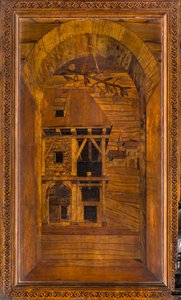كورال Lignaean الكنسي ، مرصع بواسطة Giovanni Maria Platina 1484 ، Superior Stall بواسطة جيوفاني ماريا بلاتينا