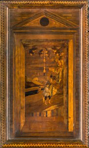 كورال Lignaean الكنسي ، مرصع بواسطة Giovanni Maria Platina 1484 ، Superior Stall بواسطة جيوفاني ماريا بلاتينا