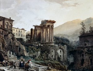 معبد فيستا في تيفولي ، بقلم جيوفاني ميليارا (1785-1837) ، إيطاليا