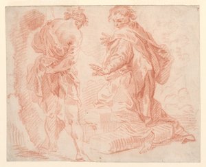 شخصيات واقفة و ركبة بواسطة Giovanni Paolo Panini