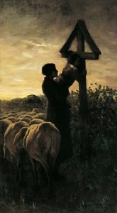 قبلة الصليب ، بقلم جيوفاني سيجانتيني (1858-1899)