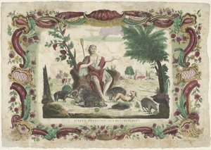 De verloren zoon als zwijnenhoeder الابن الضال الذي يطعم الخنازير (العنوان على الكائن) بواسطة عائلة Remondini