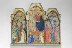 تتويج العذراء والقديسين ، نهاية القرن الرابع عشر (الرسم على الخشب) بواسطة Giovanni del Biondo dal Casentino