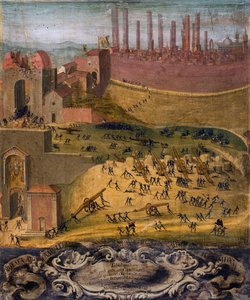 انتصار بورتا كاموليا في سيينا عام 1526 (تمبرا على اللوحة) بواسطة جيوفاني دي لورينزو سيني