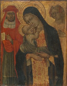 مادونا والطفل مع القديسين جيروم وأغنيس ، كاليفورنيا. 1465. بواسطة جيوفاني دي باولو