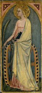 سانت كاثرين ، c.1400 (درجة حرارة على خشب الحور) بواسطة جيوفاني دي باولو دي غراتسيا