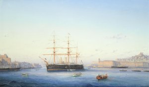 السفينة HMS Alexandra في الميناء الكبير، مالطا