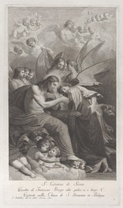 المسيح يعطي القربان المقدس للقديسة كاثرين من سيينا الراكعة ... ، 1750-1812.