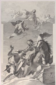 القديس مارتن ، على ظهر حصان ، يعطي عباءته لمتسول ... ، 1760-1800.