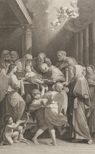 وكان ختان المسيح جماعة من الرجال والنساء والملائكة من حوله ، ... ، ق. 1760-1800.