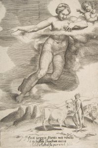 جونو يراقب كوكب المشتري وآيو ، من فيلم The Loves of the Gods ، 1531-60. بواسطة جوليو بوناسون