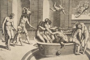 الاستحمام للرجال والنساء ، بعض العناق ، 1531-1576.