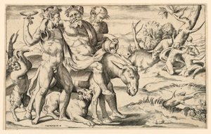 Silenus ركوب على الحمار بواسطة جوليو بوناسون