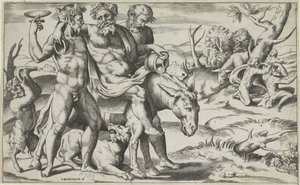Silenus يركب حمارًا بواسطة جوليو بوناسون