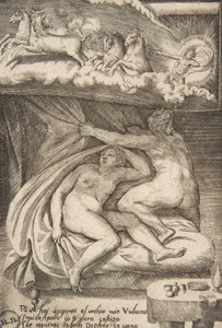 اكتشف كوكب الزهرة والمريخ من قبل أبولو ، من "The Loves of the Gods" ، 1531-60. بواسطة جوليو بوناسون