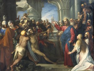 تربية لعازر (زيت على قماش)