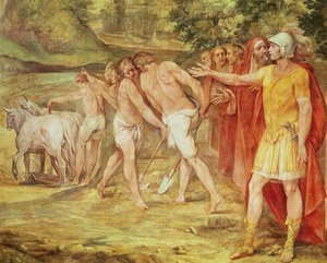 رومولوس بمناسبة حدود روما ، من Sala dei Horatii و Curatii (في الهواء الطلق)