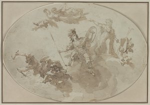 دراسة السقف: رمزية السلام والحرب ، ج. 1800. بواسطة جوزيبي برناردينو بايسون