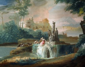 مشهد جالانت للرعاة في مشهد خيالي ، بقلم جوزيبي برناردينو بيسون (1762-1844) بواسطة جوزيبي برناردينو بايسون