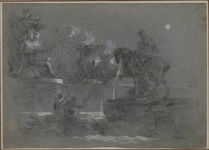النحت الضخم في حديقة مقمر ، ج. 1842. بواسطة جوزيبي برناردينو بايسون