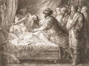رمزية الرسم موت ليوناردو دافنشي ، كاليفورنيا. 1780-99.