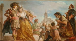 لقاء غوتييه ، كونت أنتويرب ، وابنته ، فيولانت ، ج. 1787.