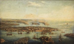 منظر لـ Grand Harbour و Marsamxett و Valletta بواسطة جوزيبي كالوريتي
