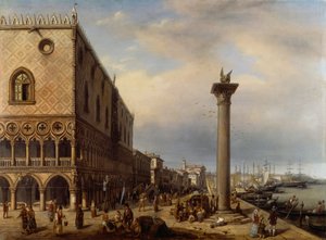 ريفا ديجلي شيافوني (ممشى) في البندقية ، بواسطة جوزيبي كانيلا (1788-1847)