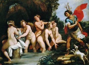 ديانا وأكتايون ، حوالي 1600-1603.