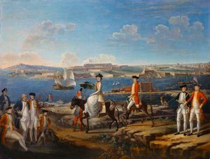 سيدة جونستون ، زوجة حاكم مينوركا ، حوالي 1771 (زيت على قماش) بواسطة جوزيبي شيزا