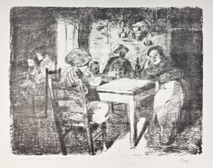 على الطاولة ، 1907 (ليثو)