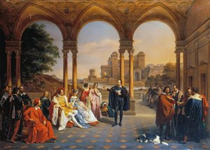 Torquato Tasso في محكمة منزل إستي بواسطة جوزيبي مانسينيلي