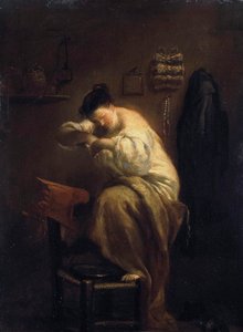 امرأة تبحث عن البراغيث ، 1710.