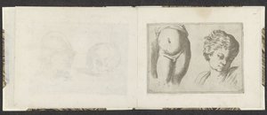 الجزء السفلي من الجسم ورأس الطفل عاري عينات الرسم (عنوان السلسلة) Mitelli intaglio (عنوان المسلسل)