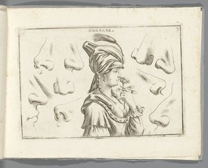 يشم الرائحة (العنوان على الكائن) بواسطة Agostino Mitelli