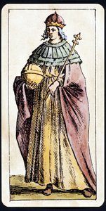 تم تصوير Papesse Jeanne في لعبة مخطوطة Tarot بواسطة CMMitelli