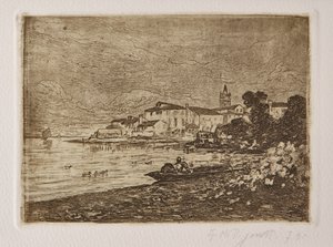 Venetian Lagoon (حفر و aquatint على ورق أبيض)