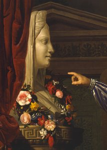 رجل عجوز يشير إلى هيرم ماريا لويجيا إلى حفيدته ، بقلم جوزيبي مولتيني ، حوالي عام 1830 ، زيت على قماش بواسطة جوزيبي مولتيني