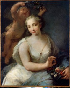 الربيع. الربيع (بريمافيرا). لوحة جوزيبي نوجاري (1699-1763) ، قبل 1757. الفن الفينيسي. زيت على قماش. متحف هيرميتاج سانت بطرسبرغ.