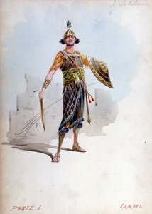 زي إسماعيل ، ابن شقيق ملك القدس لجوزيبي بالانتي (1881-1946) في أوبرا جوزيبي فيردي (1813 - 1901) ، دعا نابوكو لأول مرة نابوكودونوسور. متحف دي لا سكالا