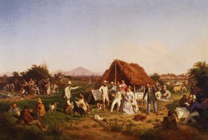 حفلة صيد مع العائلة المالكة في نابولي (رسم)
