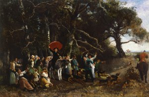 قاطعت الخطبة جوزيبي باليزي (1812-1888) زيت على قماش