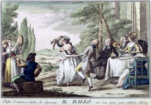 الرقص الرقص ، 1790. بواسطة جوزيبي بياتولي