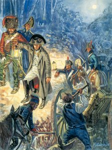 حملة بروسيا وبولندا: الإمبراطور نابليون الأول (1769-1821) عشية معركة يينا وأورشتيدت 14/10/1805 - الإمبراطور نابليون الأول في الليلة التي سبقت معركة يينا-أورشتيدت (يينا أورشتيدت) ضد الجيش البروسي في 14 أكتوبر 1805 - إيلوست بواسطة جوزيبي رافا