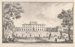 الفيلا الملكية تسمى Poggio Imperiale تسمى الفيلا الحقيقية Poggio Imperiale ، 1744. بواسطة جوزيبي زوتشي