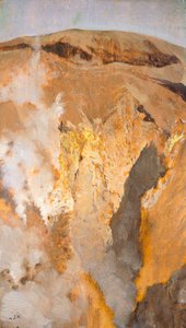 Fumarole of Mount Vesuvius, circa 1871, by Giuseppe De Nittis (1846-1884), oil on canvas, 305 x 18 cm بواسطة جوزيبي أو جوزيف دي نيتيس