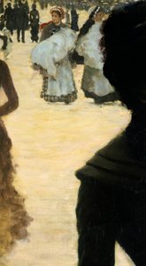 Returning from the Bois de Boulogne, Lady with a Dog, by Giuseppe de Nittis, detail بواسطة جوزيبي أو جوزيف دي نيتيس