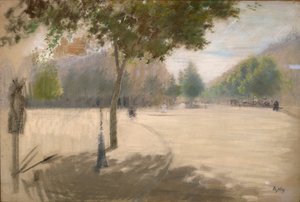 Sunny square (oil on canvas) بواسطة جوزيبي أو جوزيف دي نيتيس